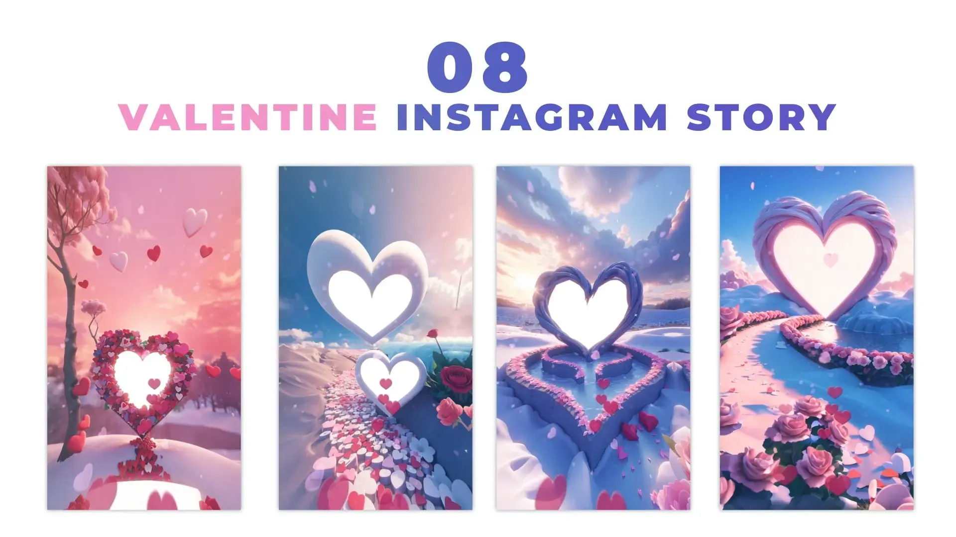 Romantic 3D Valentine Instagram Story